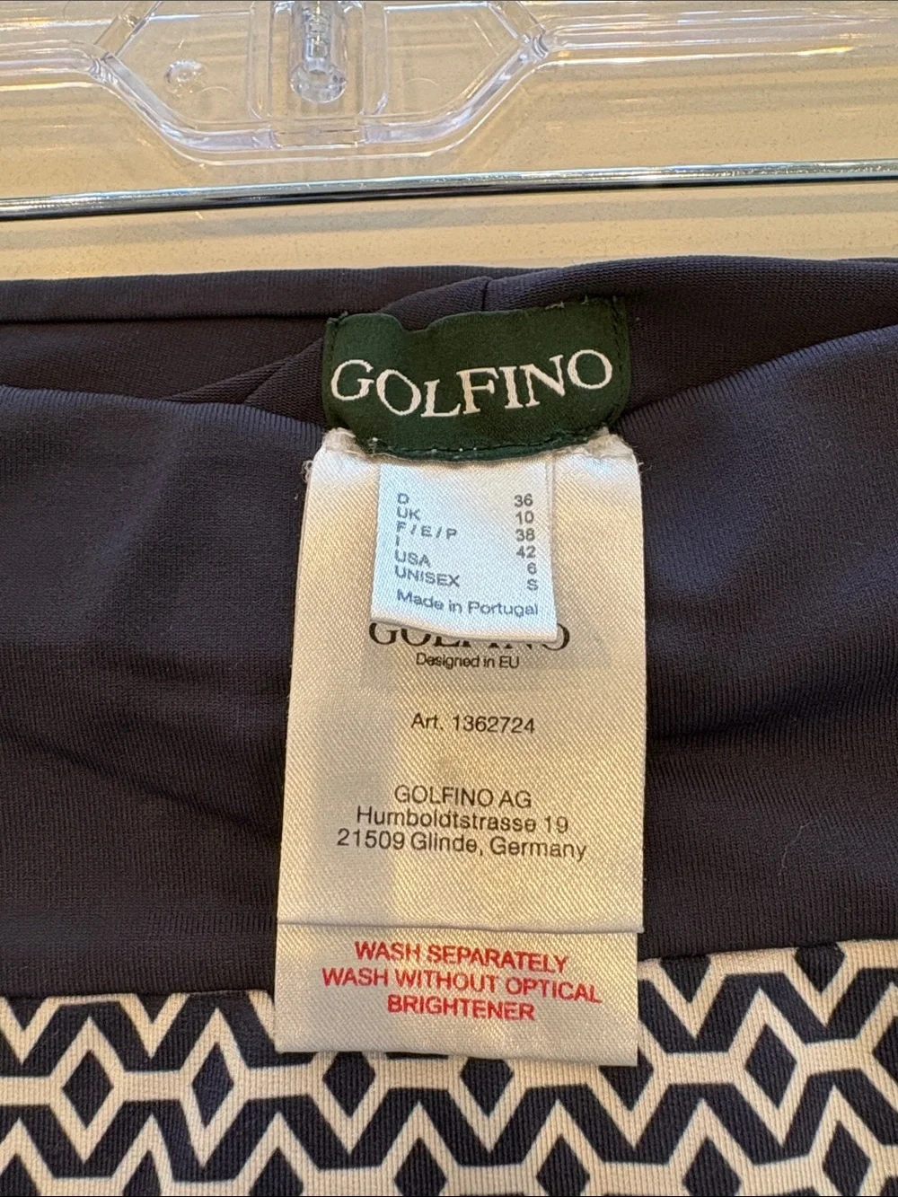 Navy Geometric Panel A-Line Skirt